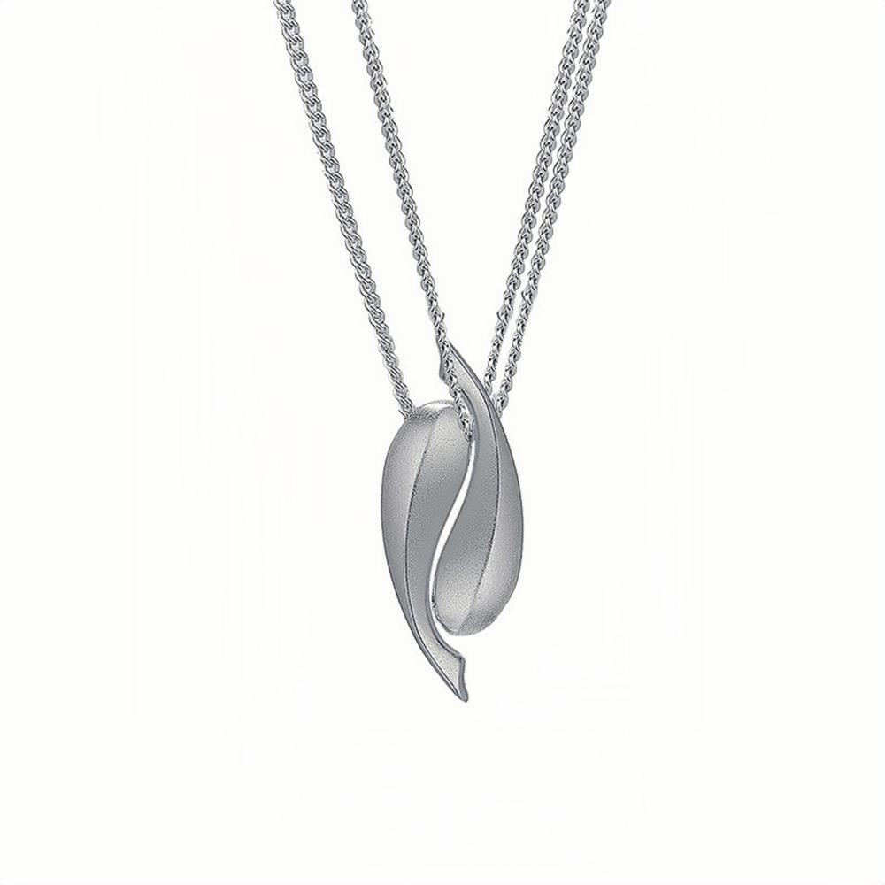 Engravable Matching Cute Dolphin Couple Pendant Necklaces In Sterling Silver - CoupleSets