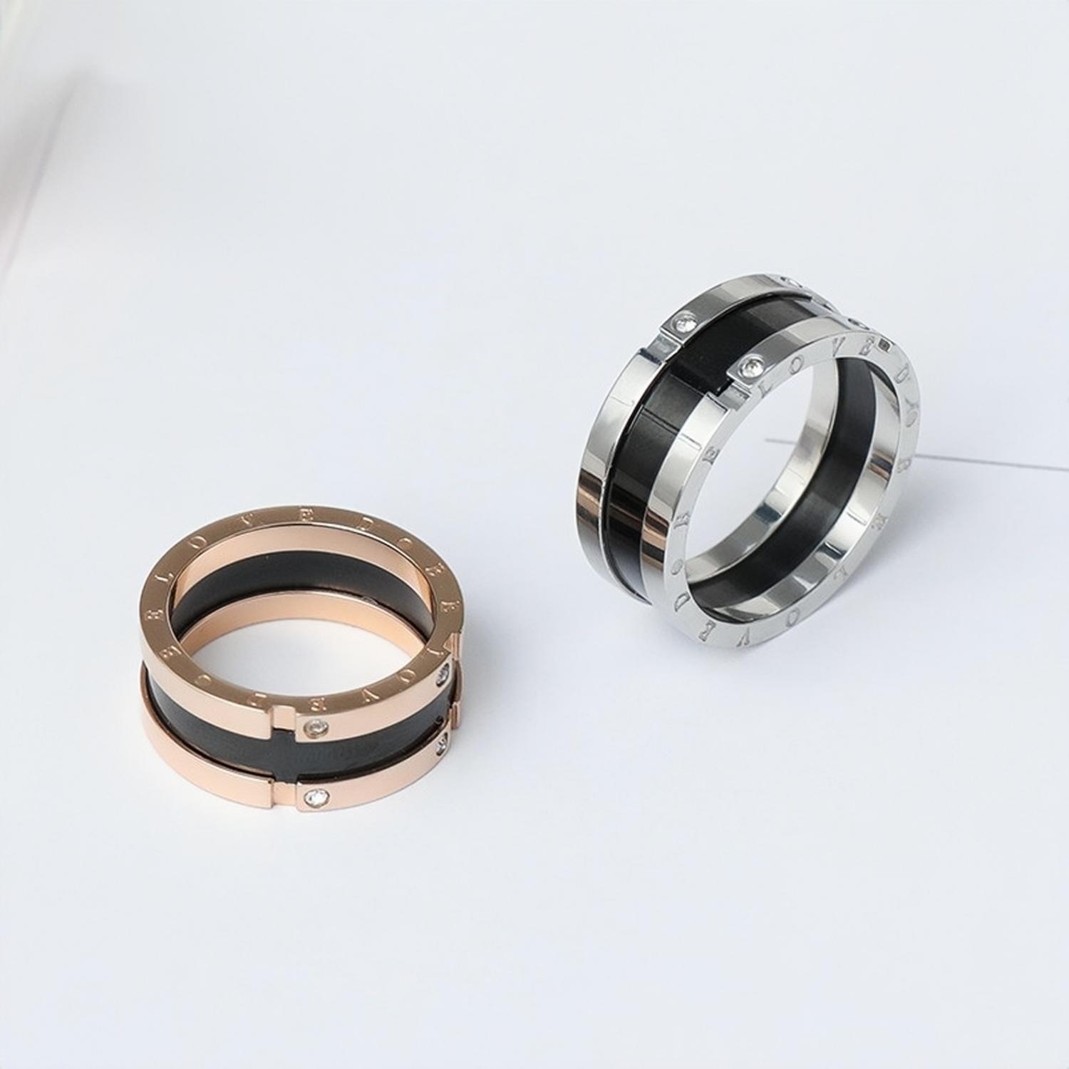 Engravable Be Loved Wide Rings For Couples In Titanium - CoupleSets