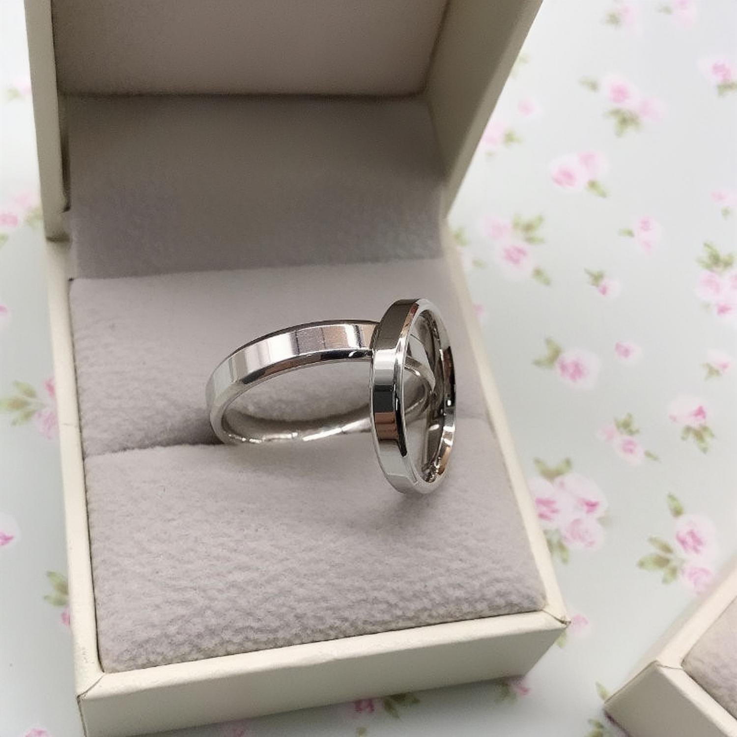 Engravable Simple Couples Rings In 925 Sterling Silver - CoupleSets