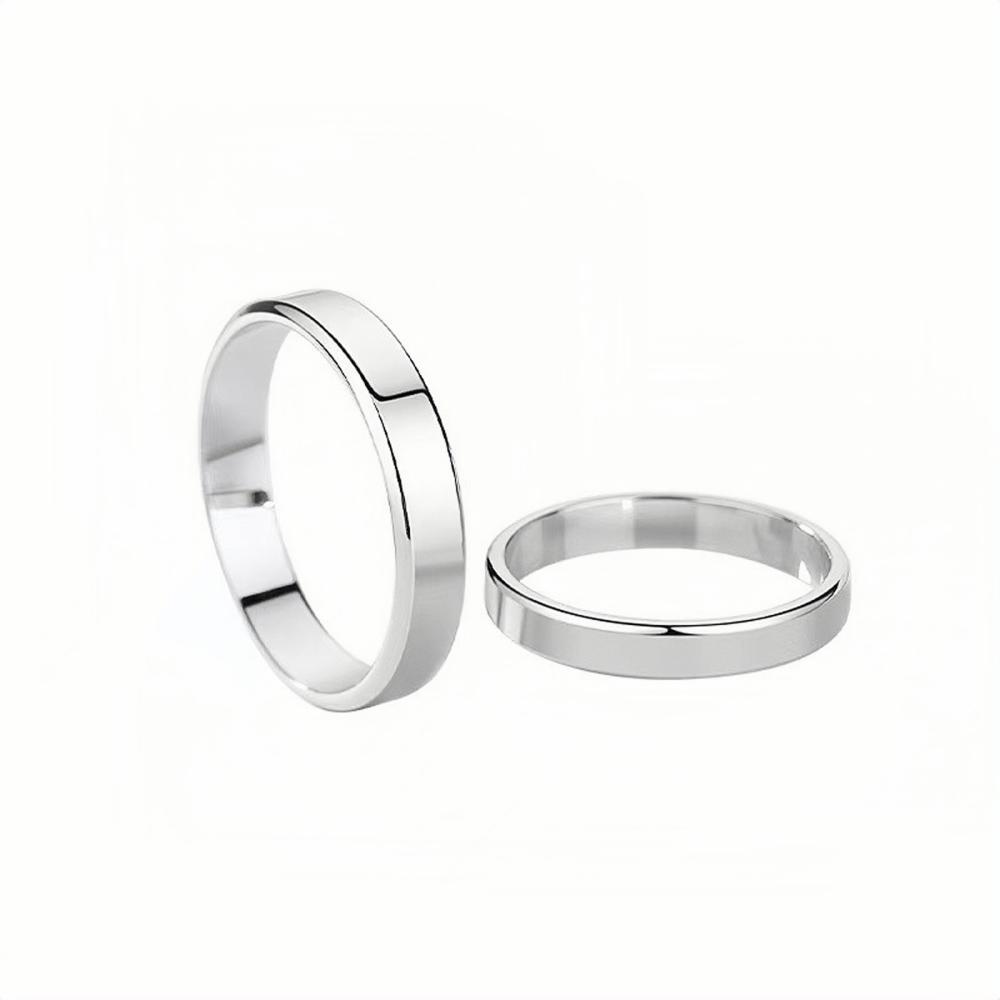 Engravable Simple Couples Rings In 925 Sterling Silver - CoupleSets